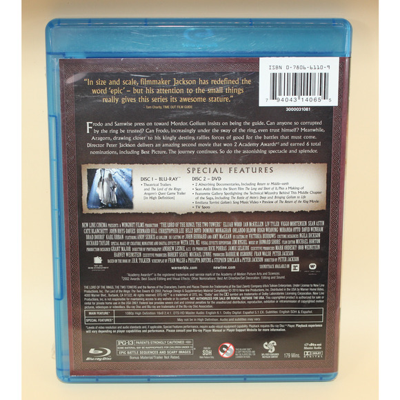 Lord Of The Rings Trilogy Lot Of 3 (Blu-ray) Fellowship, Two Towers, Return... - Picture 6 of 10